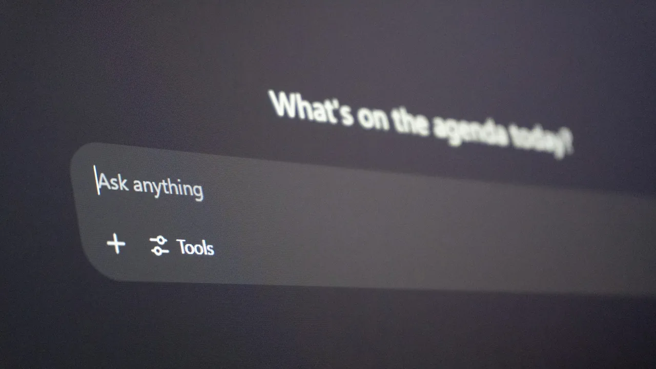 An AI assistant prompt box that reads 'Ask anything'.